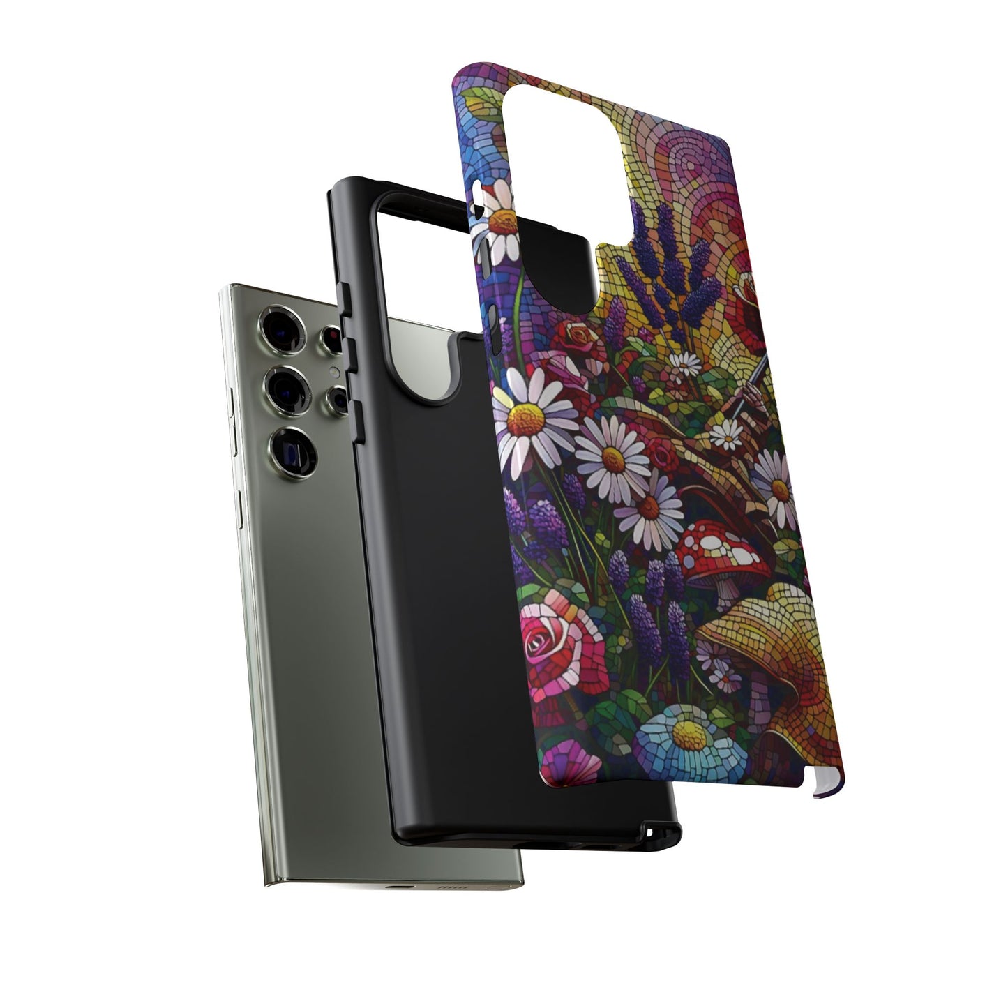 All things Samsung Vibrant Mosaic Floral Phone Case - Tough Cases for Nature Lovers