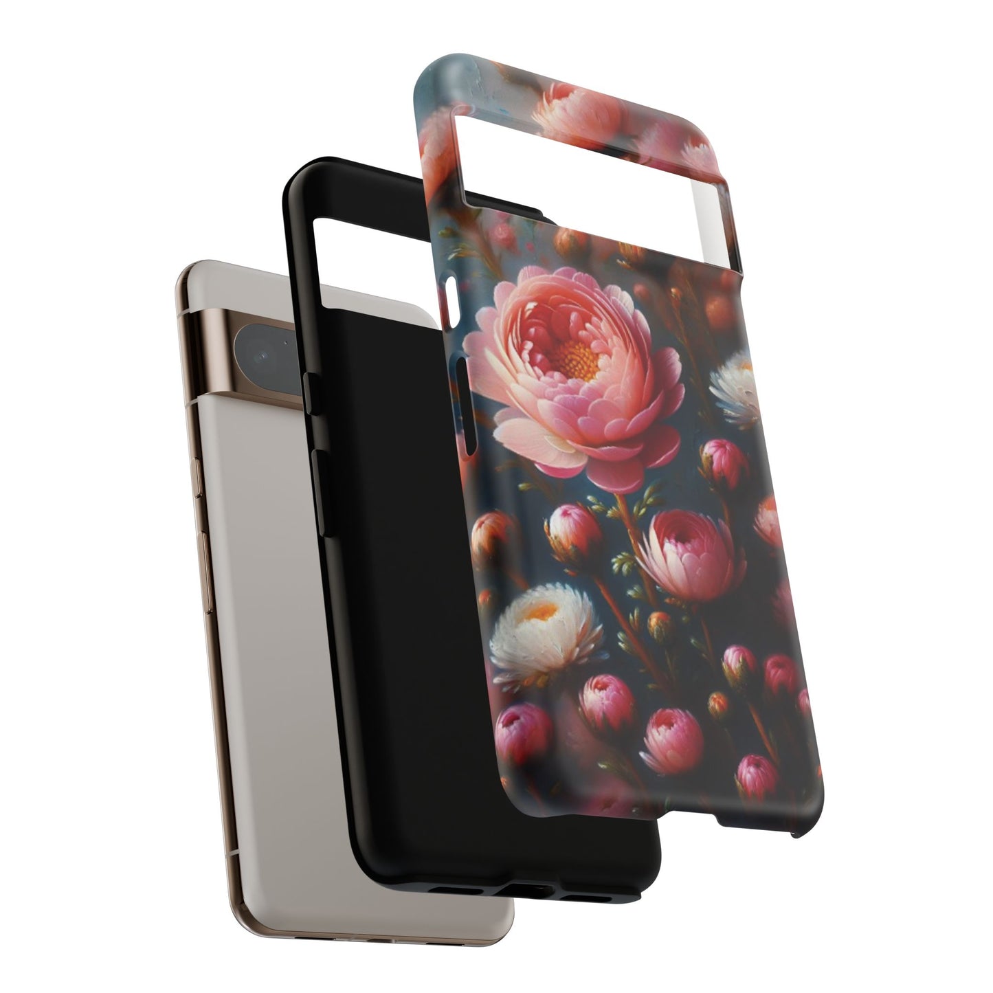 Pixel Me Floral Tough Phone Case - Elegant Protective Design for Flower Lovers