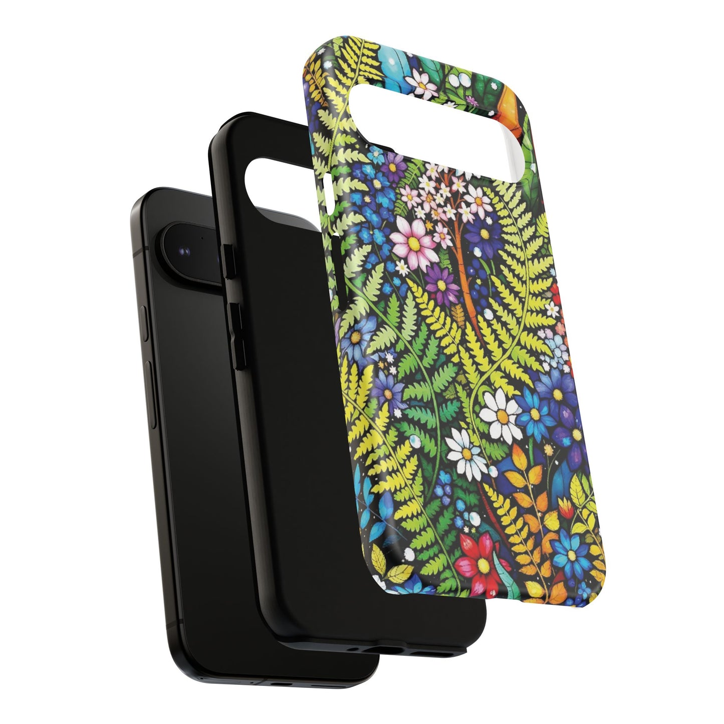 Pixel Me Floral Tough Phone Case - Vibrant Nature Design