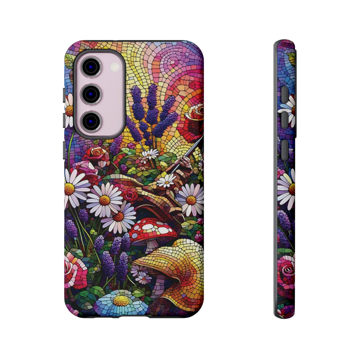 All things Samsung Vibrant Mosaic Floral Phone Case - Tough Cases for Nature Lovers