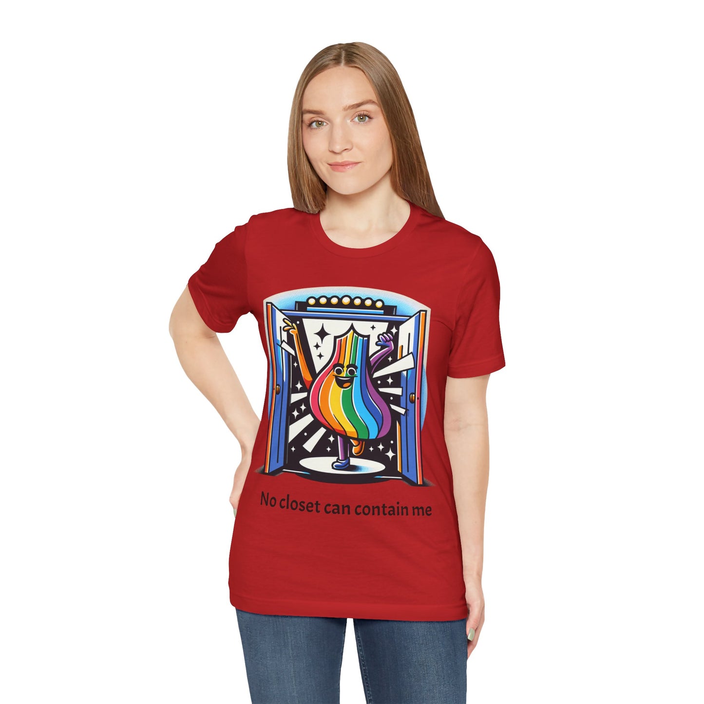 Loud and Proud-Pride Unisex Short Sleeve Tee - "No Closet Can Contain Me"