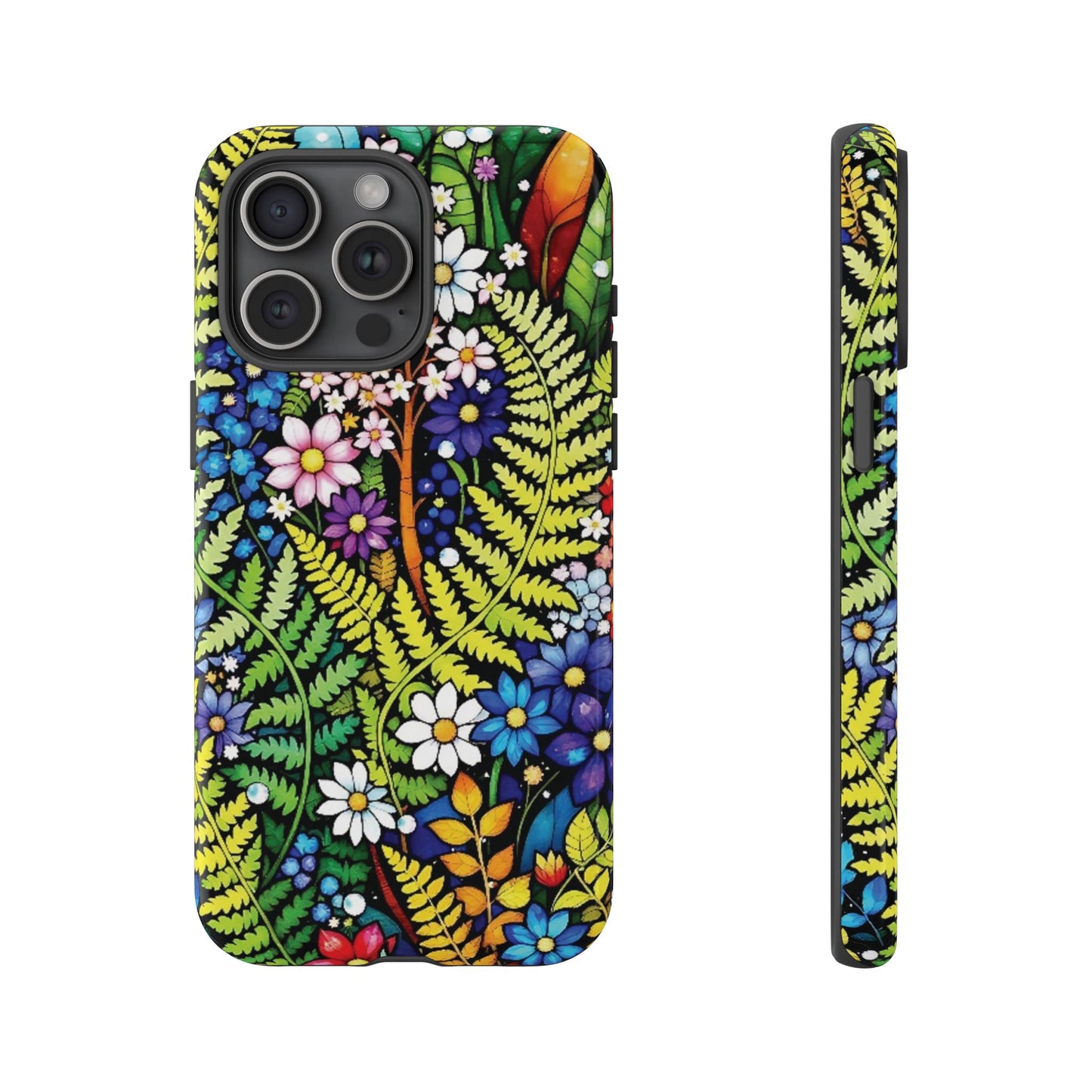 iPhone Lovers Floral Tough Phone Case - Vibrant Nature Design
