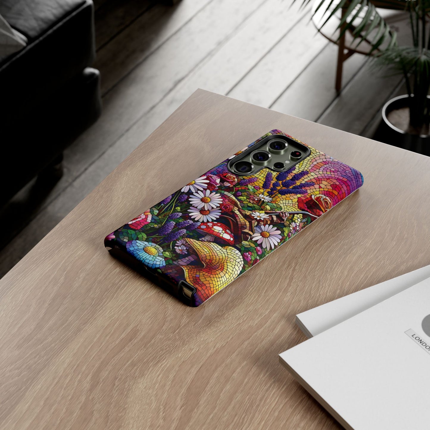 All things Samsung Vibrant Mosaic Floral Phone Case - Tough Cases for Nature Lovers