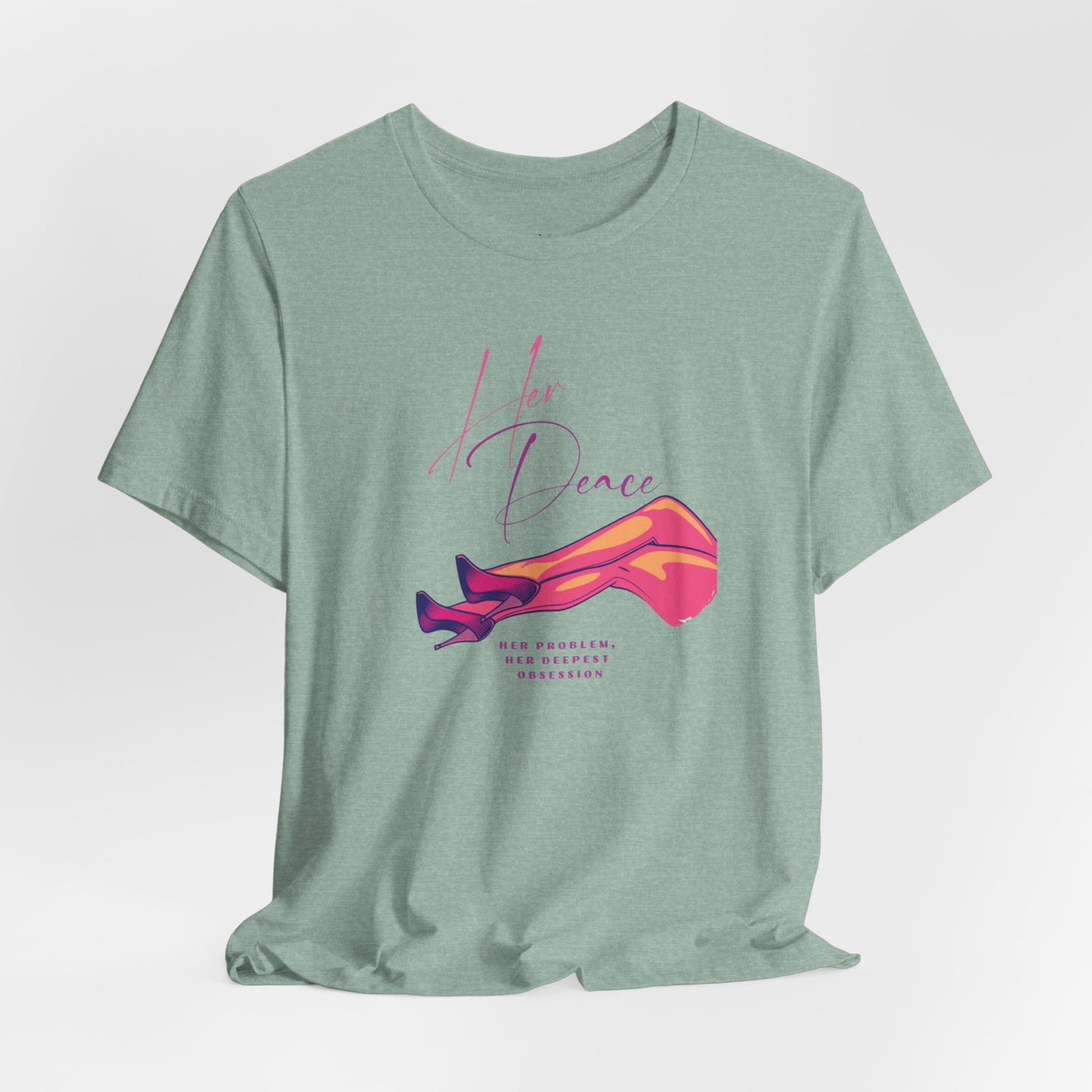 Her Peace Unisex Short Sleeve Tee - Vibrant Graphic Tee for Lovers