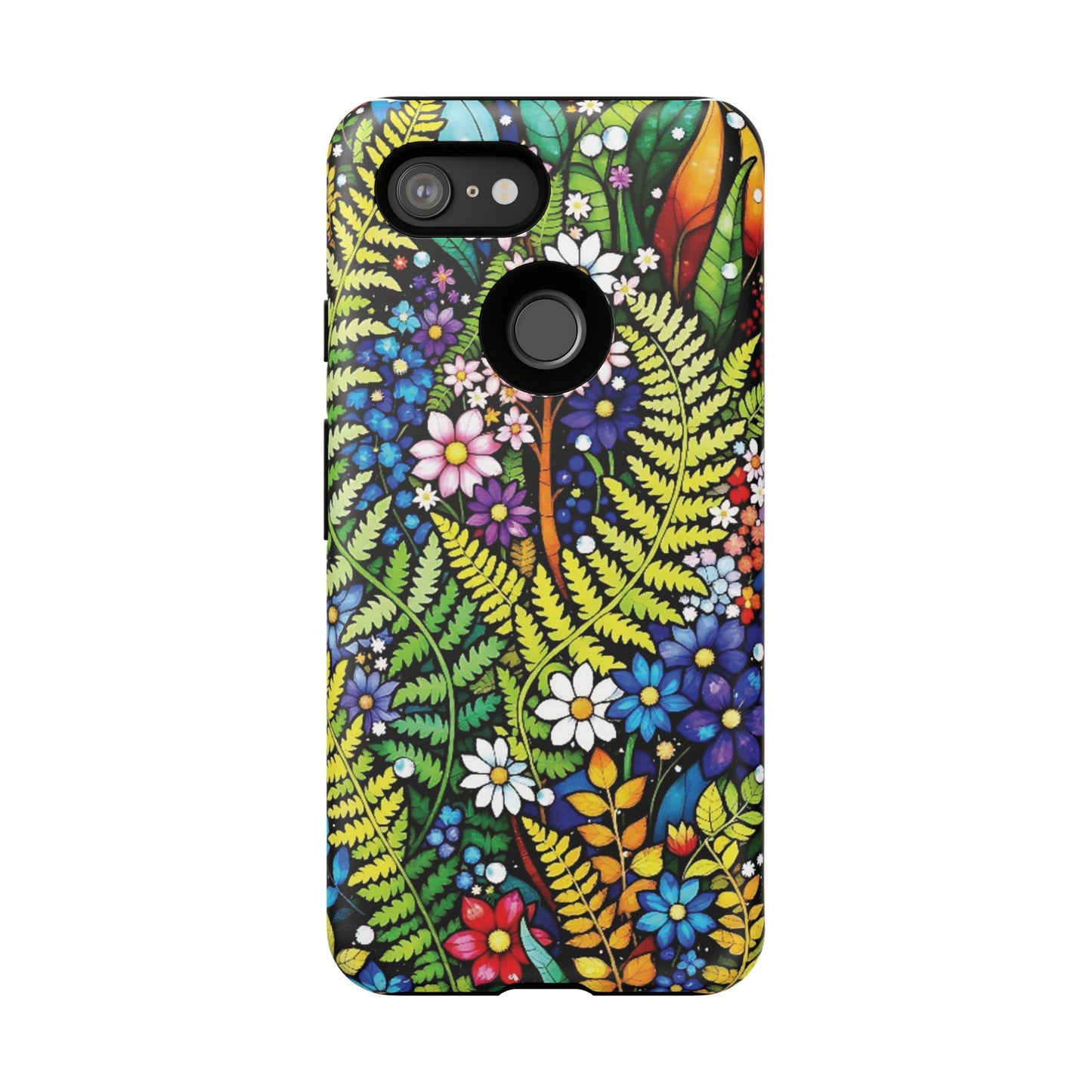 Pixel Me Floral Tough Phone Case - Vibrant Nature Design