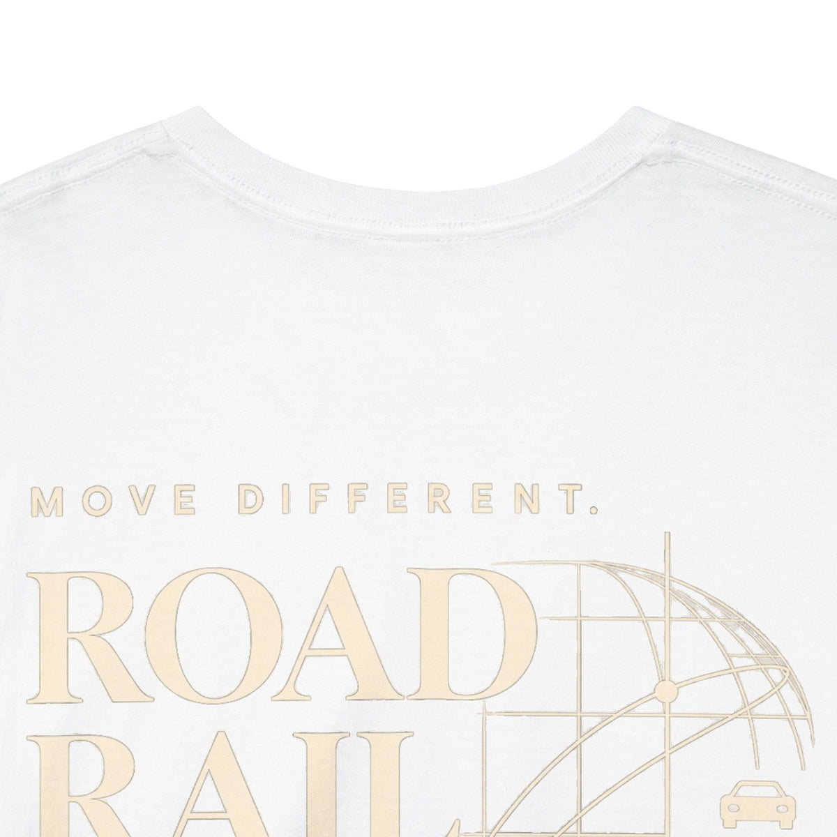 Travel Vibes T‑Shirt — "Road Rail Sea Air" Vintage Transport Graphic Tee