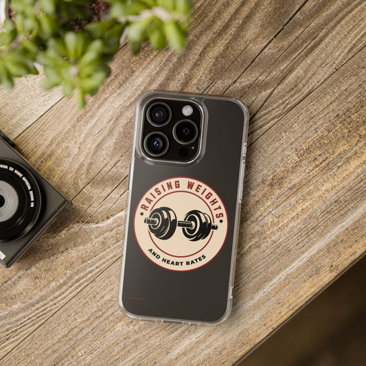 iPhone Lovers Raising Weights Clear Phone Case
