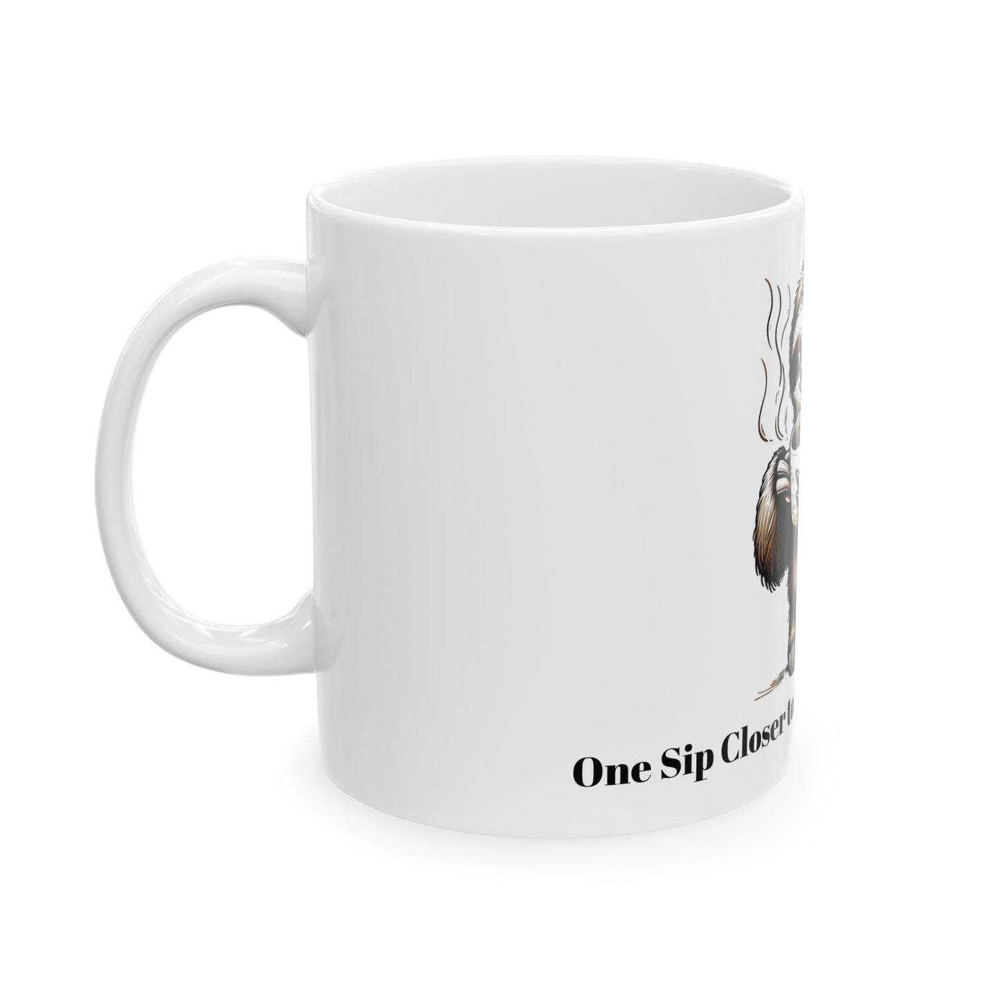 Funny Sloth Ceramic Mug - "Sip Closer to Productivity" (11oz & 15oz)