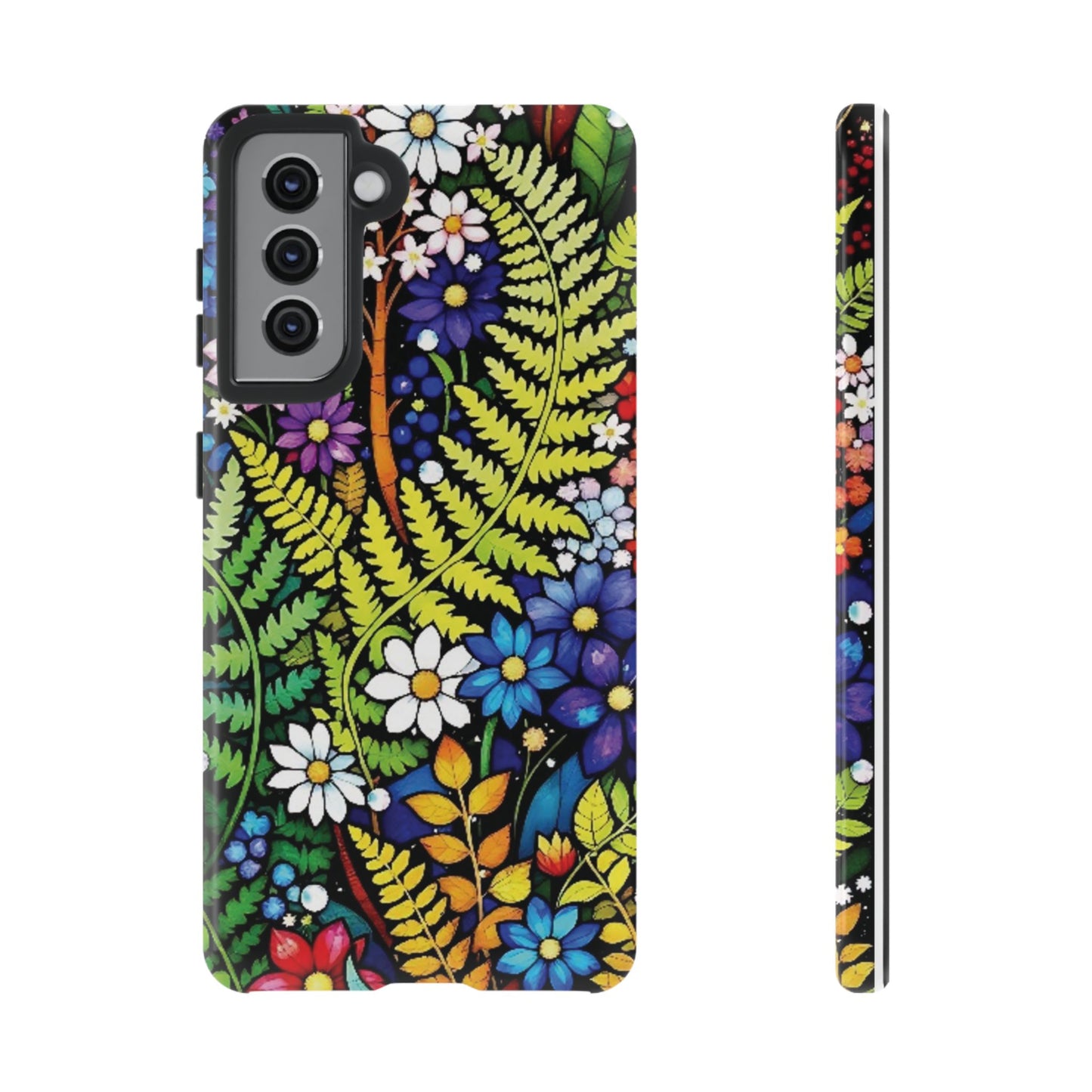 All Things Samsung Floral Tough Phone Case - Vibrant Nature Design