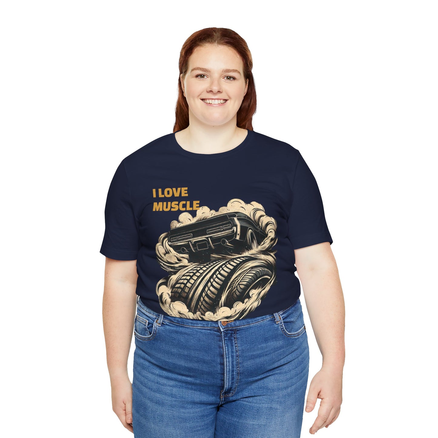 I Love Muscle Unisex Jersey Short Sleeve Tee - Perfect Gift for Car Enthusiasts