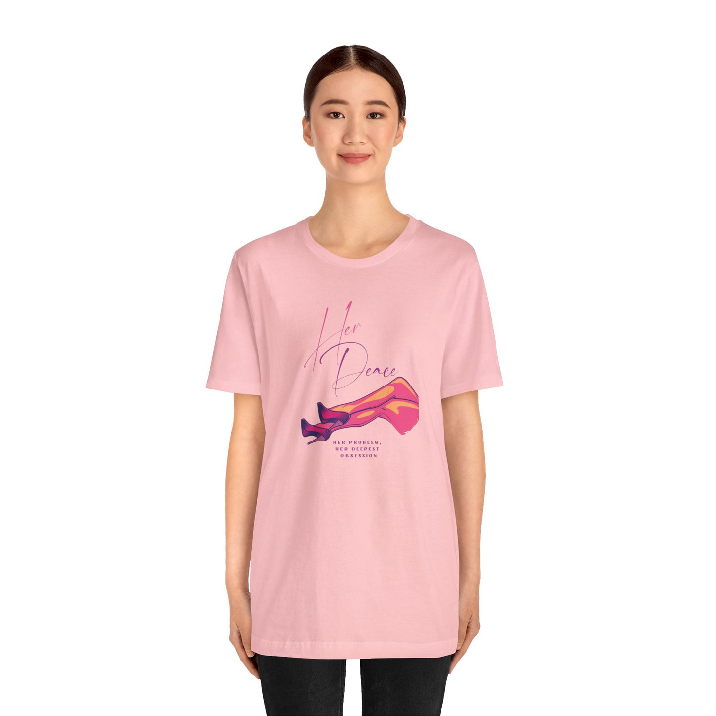 Her Peace Unisex Short Sleeve Tee - Vibrant Graphic Tee for Lovers