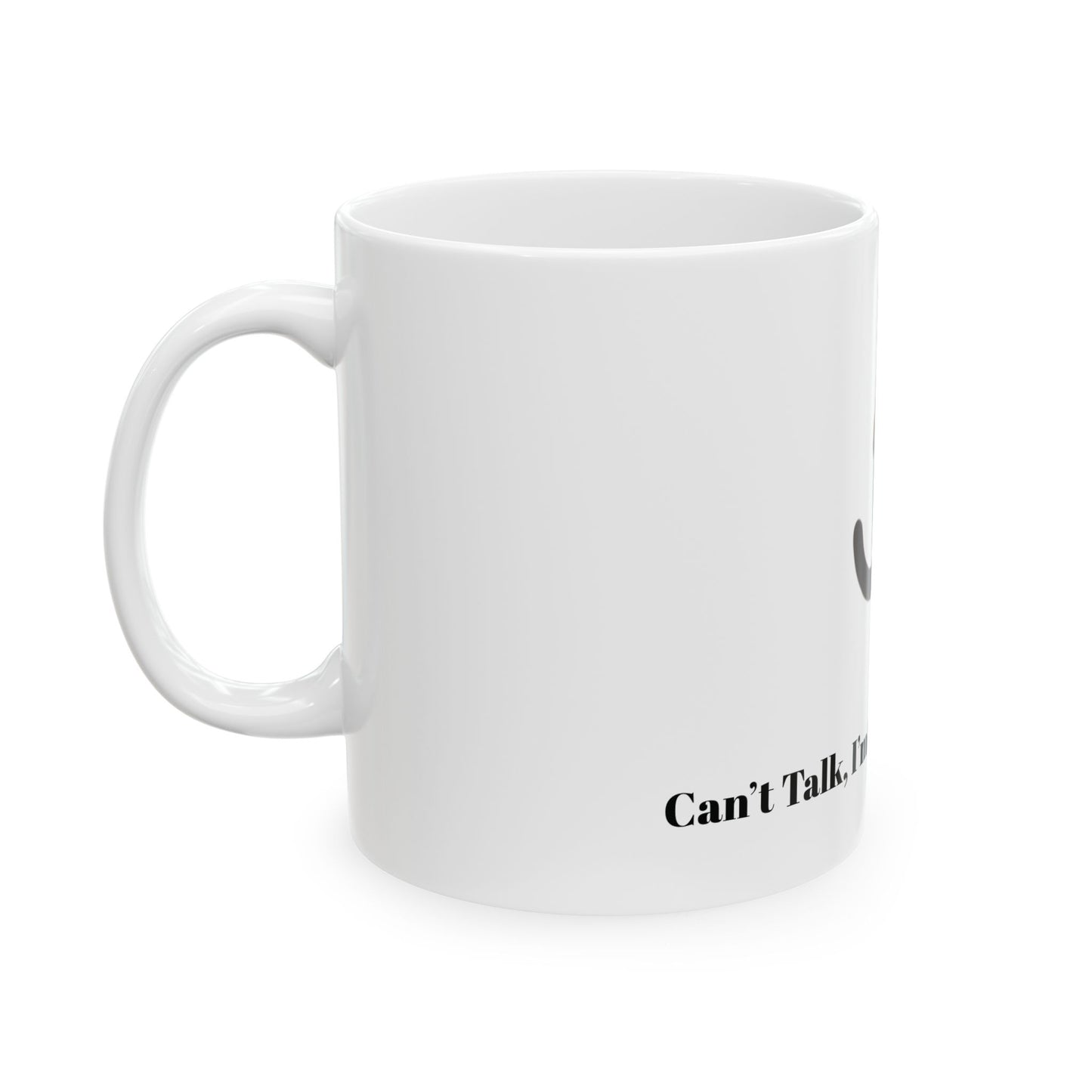 Funny Cat Ceramic Mug – "Can't Talk, I'm Centering My Sass" – Perfect for Cat Lovers and Yoga Enthusiasts