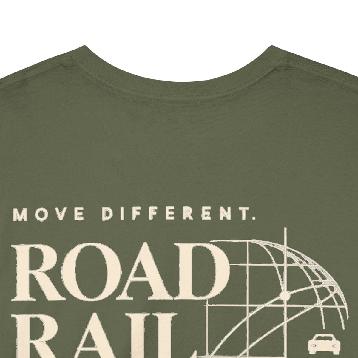 Travel Vibes T‑Shirt — "Road Rail Sea Air" Vintage Transport Graphic Tee
