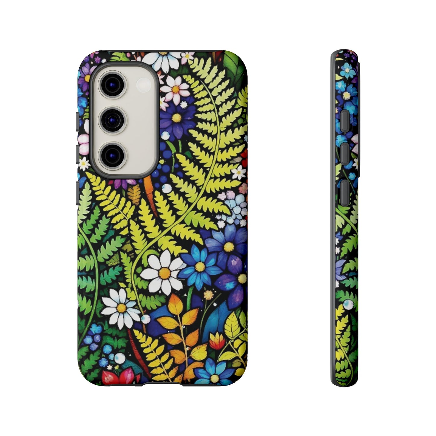 All Things Samsung Floral Tough Phone Case - Vibrant Nature Design