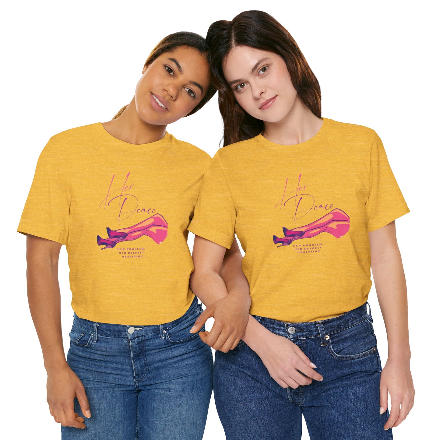 Her Peace Unisex Short Sleeve Tee - Vibrant Graphic Tee for Lovers